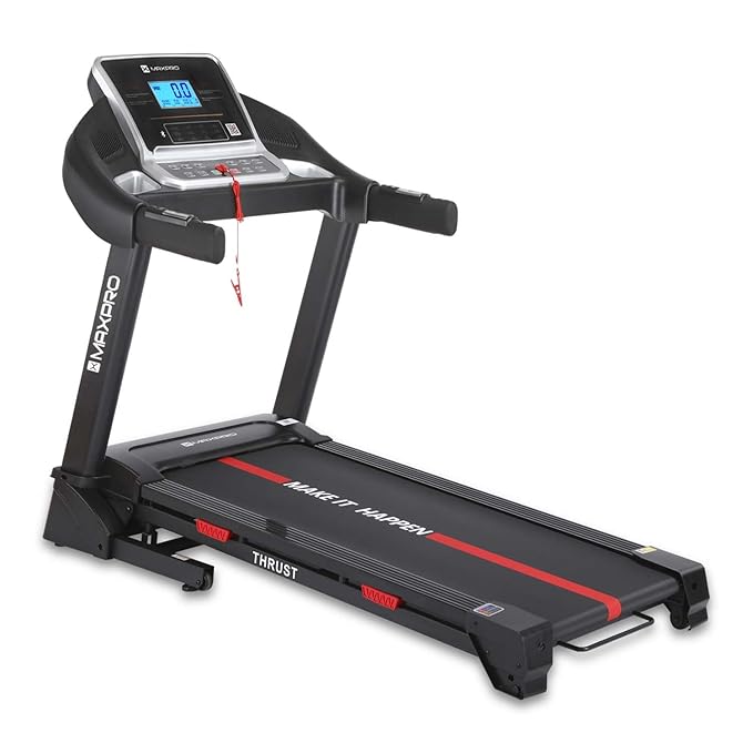 Cinta de correr plegable con consola LCD, barandillas laterales y superficie de carrera antideslizante